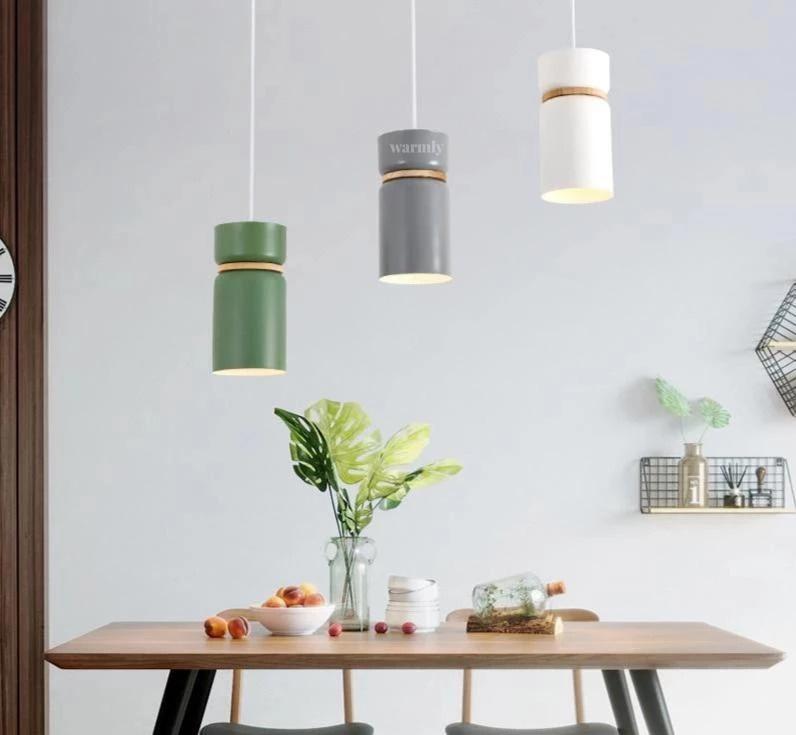 Minimaliste Green And White Pendant Light