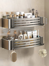 1-3 Floors Wall Mounted No Drill Bathroom Shelf Shower Shelf Makeup Organizer Shelf Shampoo Stand Bathroom Accessories