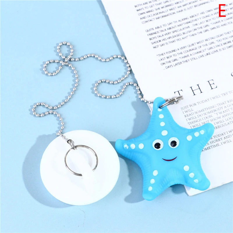 1 Pc Cartoon Animals Duck Sea Star Turtle Waterproof Rubber Plug Creative Bathtub Sink Stopper Color(Orange/White/Black)