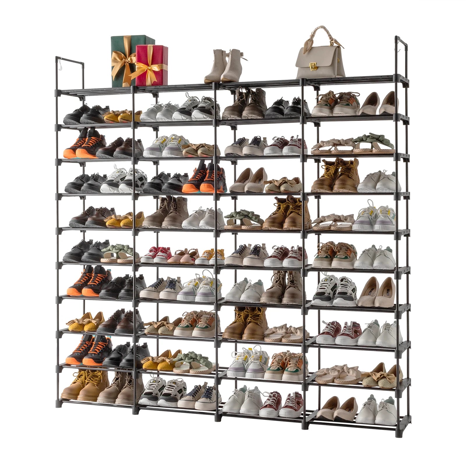 10 Tiers Shoe Rack Storage Organizer Shoe Shelf Organizer for Entryway Holds Stackable Shoe Cabinet Shoe Rack