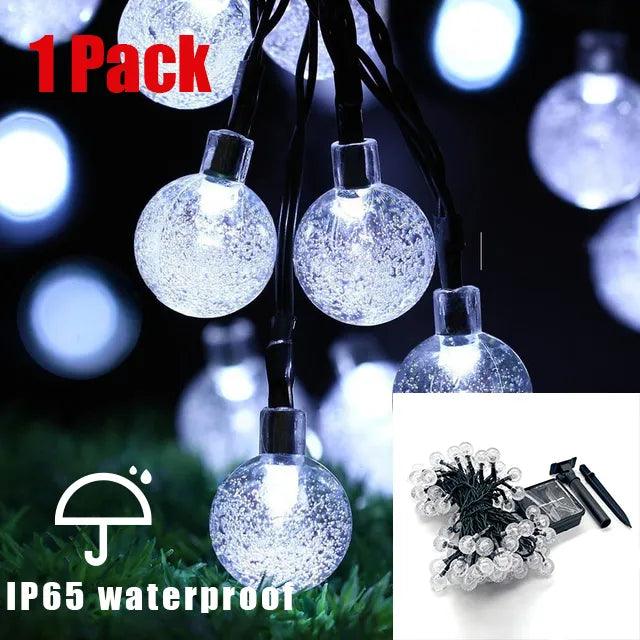 100 LED Solar Light Outdoor IP65 Waterproof String Fairy Lamps Solar Garden Garlands Christmas Decoration 12M