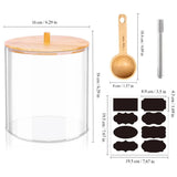 100OZ Acrylic Storage Box with Bamboo Lid Scoop Laundry Detergent Container Laundry pods Scent Beads Organizer Boxes