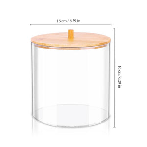 100OZ Acrylic Storage Box with Bamboo Lid Scoop Laundry Detergent Container Laundry pods Scent Beads Organizer Boxes