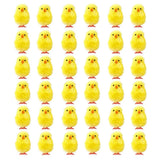 12/24/36PCS Simulation Easter Chick Yellow Mini Lovely Artificial Plush Chicken Easter Gift Children Kids Toy Home Decoration