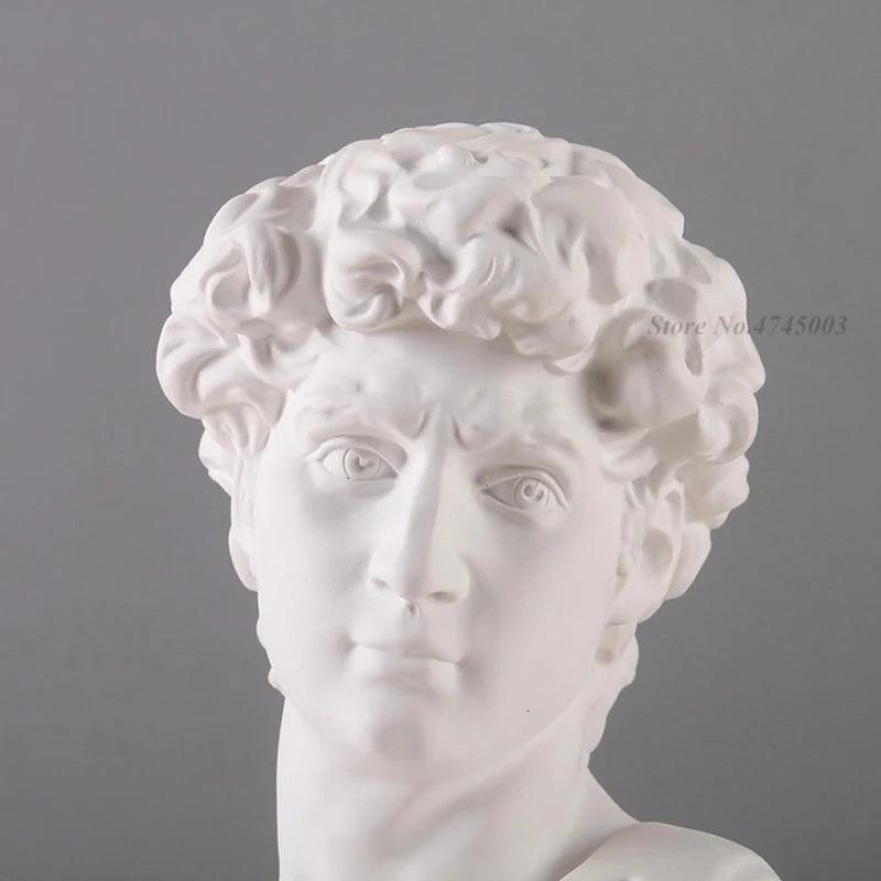 15CM David Head Bust Statue Mini Europe Michelangelo Home Decoration Resin Art Craft Sculpture Sketch Practice Gift Home Decor