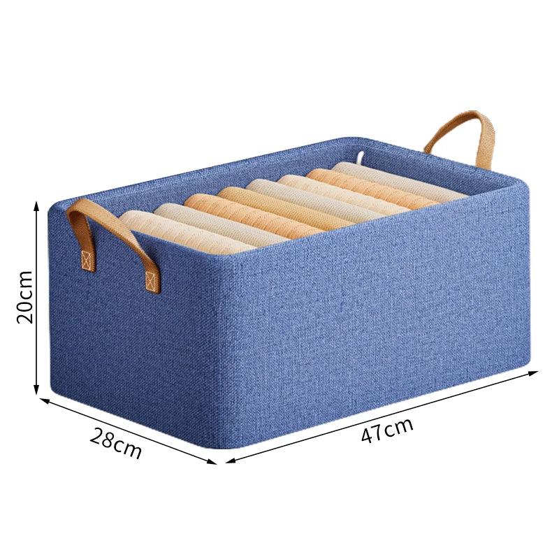 1PC Foldable Steel Frame Storage Box With Handle Non-Woven Saving Space Box Travel Storage Home Clothes Pants Organizers Box