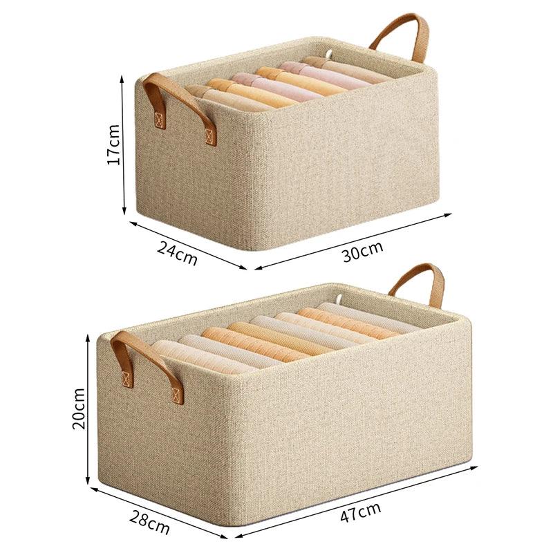 1PC Foldable Steel Frame Storage Box With Handle Non-Woven Saving Space Box Travel Storage Home Clothes Pants Organizers Box