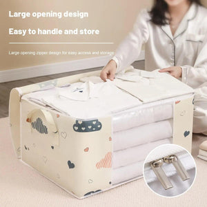 1pc Blue/White Quilt Clothes Storage Bag Moisture Dust Proof Proof Organizer Big Capacity Duvet Blanket Sorting Bags