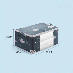 1pc Blue/White Quilt Clothes Storage Bag Moisture Dust Proof Proof Organizer Big Capacity Duvet Blanket Sorting Bags