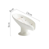 1pc Light Luxury Ceramic Portable Soap Dish Kitchen Bathroom Accessories Drain Soap Holder Storage Display Box Wedding Gift