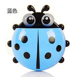 1pcs Ladybug Animal Insect Toothbrush Holder Bathroom Cartoon Toothbrush Toothpaste Wall Suction Holder Rack Container Organizer