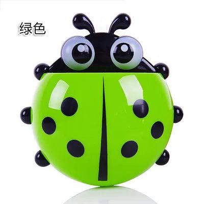 1pcs Ladybug Animal Insect Toothbrush Holder Bathroom Cartoon Toothbrush Toothpaste Wall Suction Holder Rack Container Organizer