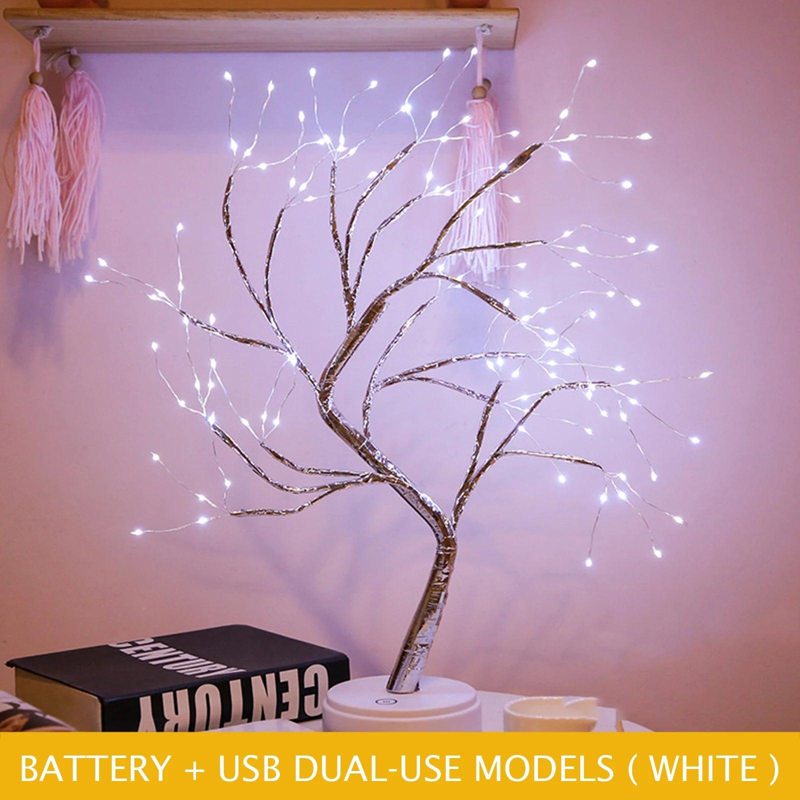 20 inch Bonsai Tree Light, Tabletop Branch Lamp, for Party Wedding Home Decor Home Bedroom Decoration Decor Fairy Light Holiday