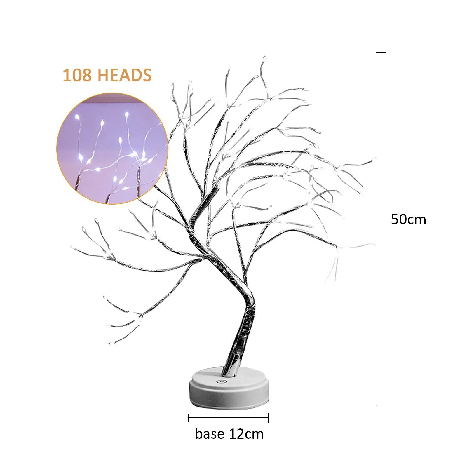 20 inch Bonsai Tree Light, Tabletop Branch Lamp, for Party Wedding Home Decor Home Bedroom Decoration Decor Fairy Light Holiday