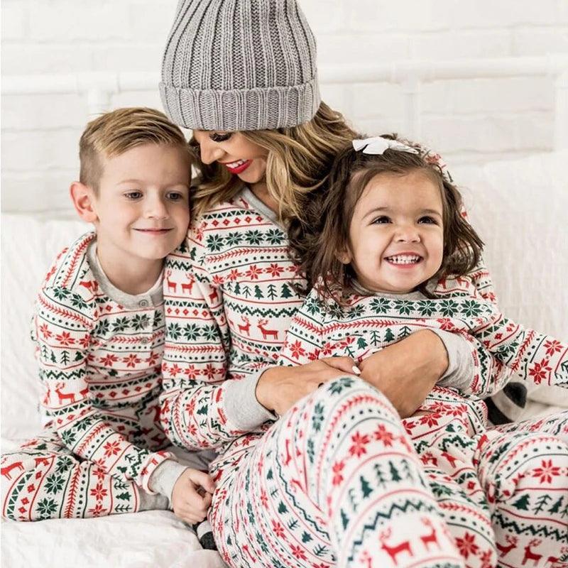 2023 Family Christmas Matching Pajamas Set Xmas Adult Kids Mother And Daughter Father Son Sleepwear Baby Family Look Outfits