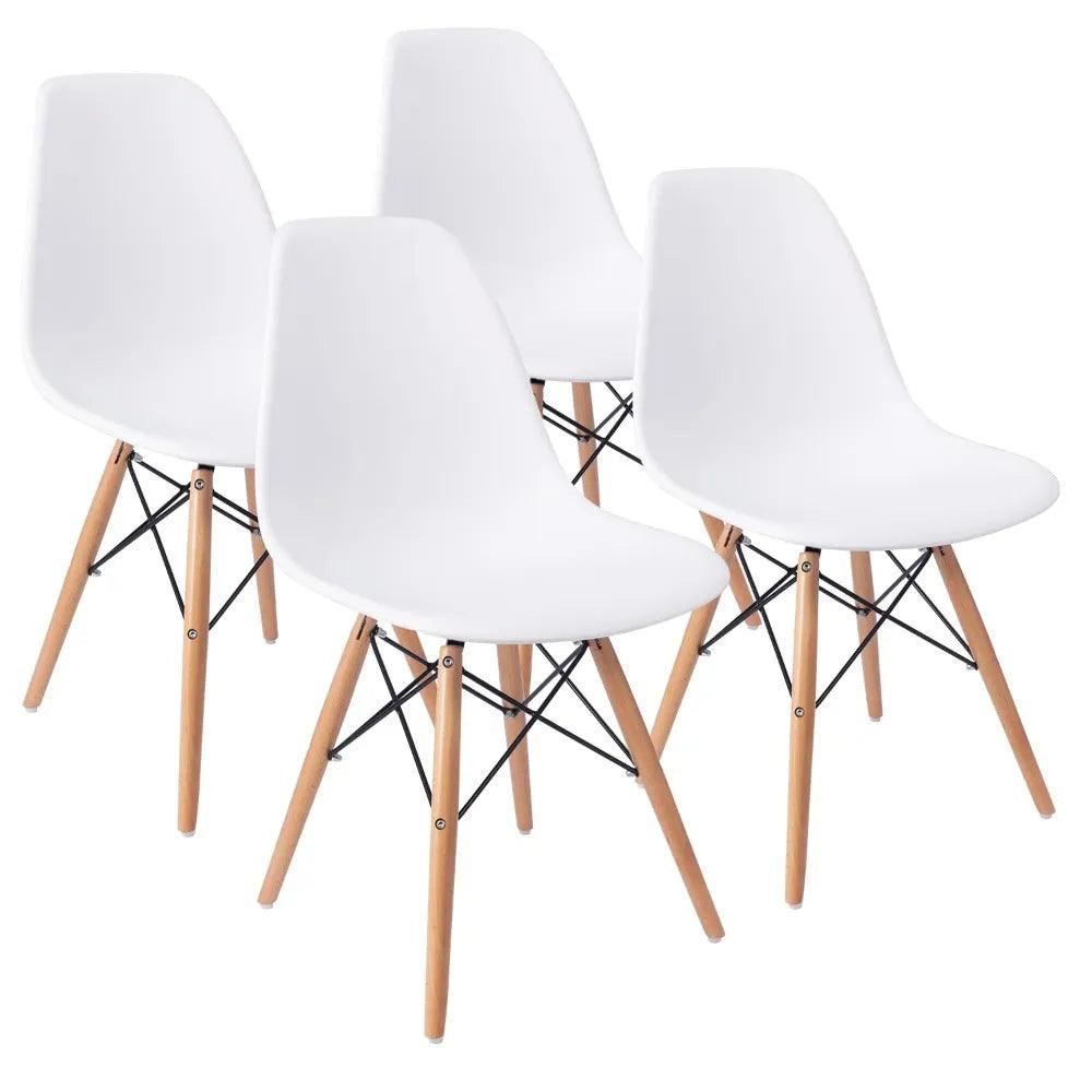 2023 Lacoo Pre-Assembled Mid Century Modern Dining Chairs, Set of 4, Multiple Colors