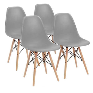 2023 Lacoo Pre-Assembled Mid Century Modern Dining Chairs, Set of 4, Multiple Colors