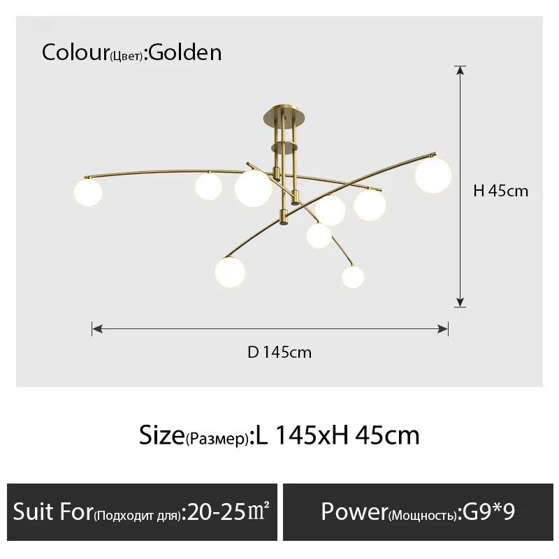 2023 New Nordic Creative Light Luxury Living Room Pendant Light Modern Simple Art Personalized Atmosphere Restaurant Light