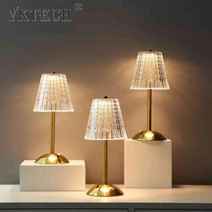 3 Colors LED Table Lamps Dimmable Bedside Night Light Rechargeable Romantic Wireless Creative Acrylic for Bedroom Living Room