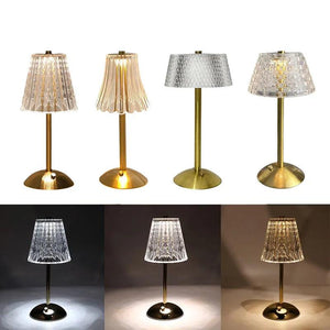 3 Colors LED Table Lamps Dimmable Bedside Night Light Rechargeable Romantic Wireless Creative Acrylic for Bedroom Living Room