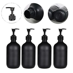 300/500ml Matte Black Soap Dispenser Lotion Bottle Pump Refillable Empty Shampoo Conditioner Bathroom Shower Accessories