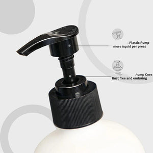 300/500ml Matte Black Soap Dispenser Lotion Bottle Pump Refillable Empty Shampoo Conditioner Bathroom Shower Accessories