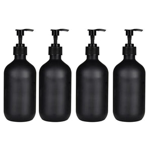 300/500ml Matte Black Soap Dispenser Lotion Bottle Pump Refillable Empty Shampoo Conditioner Bathroom Shower Accessories