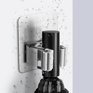 304 Stainless Steel Mop Holder Wall Mounted Self-Adhesive Kitchen Bathroom Waterproof Multi-Purpose Broom Hanger Strong Hook