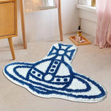 3D Planet Tufted Rugs Soft Plush Carpet Fashion Irregular Saturn Floor Mat Creative Children's Lounge Rug Bedroom Decor Carpet