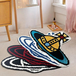 3D Planet Tufted Rugs Soft Plush Carpet Fashion Irregular Saturn Floor Mat Creative Children's Lounge Rug Bedroom Decor Carpet