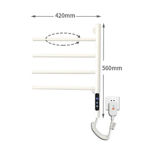 4 Bars Stainless Steels Electric Towel Holder Heating Rack For Bathroom Warmer Kids Clothes Socks Dryer Household Appliance