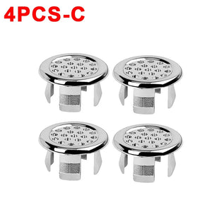 4/1Pcs Sink Overflow Ring Cover Replacement Bathroom Basin Trim Bath Round Plastic Sink Overflow Hole Covers Kitchen Accessories