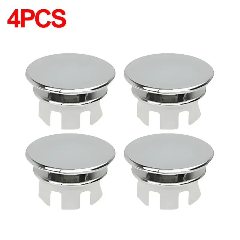 4/1Pcs Sink Overflow Ring Cover Replacement Bathroom Basin Trim Bath Round Plastic Sink Overflow Hole Covers Kitchen Accessories