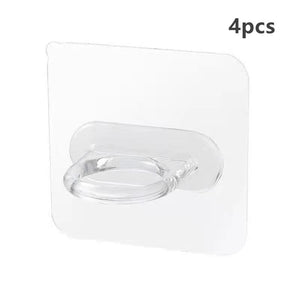 4/6Pcs Wall-Mounted Multifunctional Round Hooks Free Punching Seamless Paste Storage Rack Kitchen Bathroom Household Ring Hanger