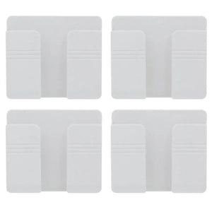 4Pcs Wall Mounted Storage Box Multifunction Punch Free Organizer TV Remote Control DIY Mobile Phone Plug Charging Holder