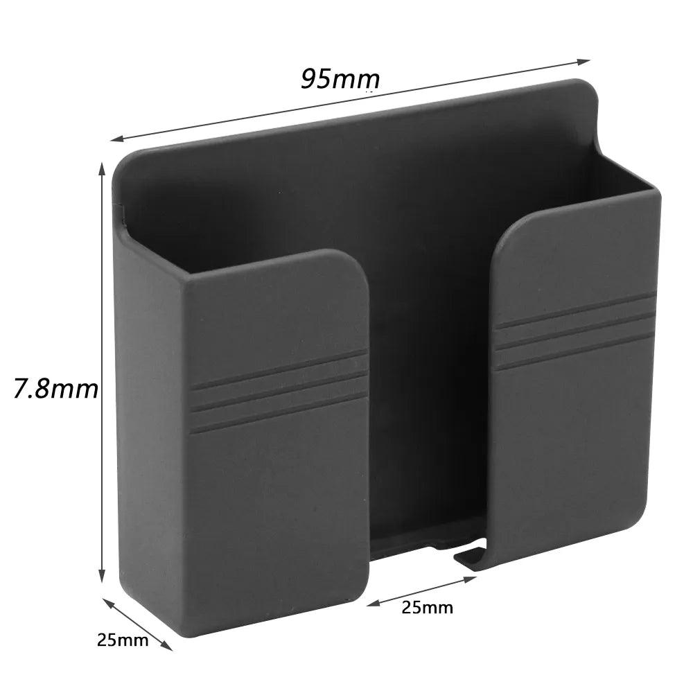 4Pcs Wall Mounted Storage Box Multifunction Punch Free Organizer TV Remote Control DIY Mobile Phone Plug Charging Holder