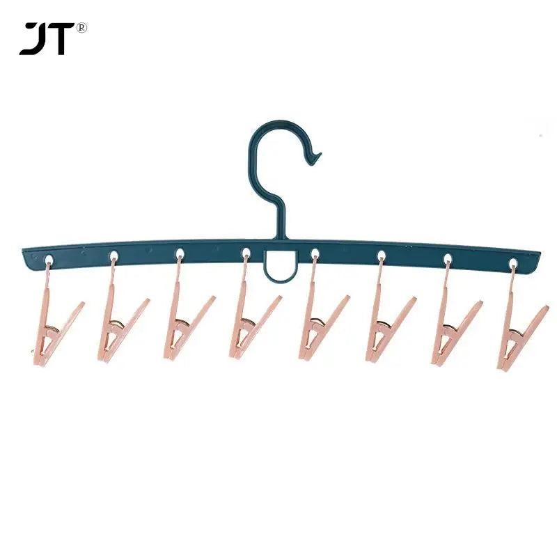 6 Clips Hats Socks Organizer Rack Hanging Peaked Cap Scarf Storage Rack Hanger Multifunctional Closet Wardrobe Storage Holder