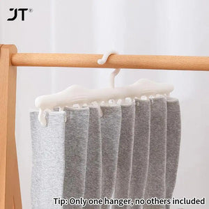 6 Clips Hats Socks Organizer Rack Hanging Peaked Cap Scarf Storage Rack Hanger Multifunctional Closet Wardrobe Storage Holder