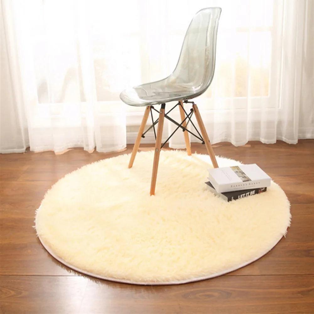 60-160CM Thickened Plush Carpet Be used for Living Room Sofa,Washable,Nordic INS Style Comfortable Soft Fluffy Round Shaggy Rug