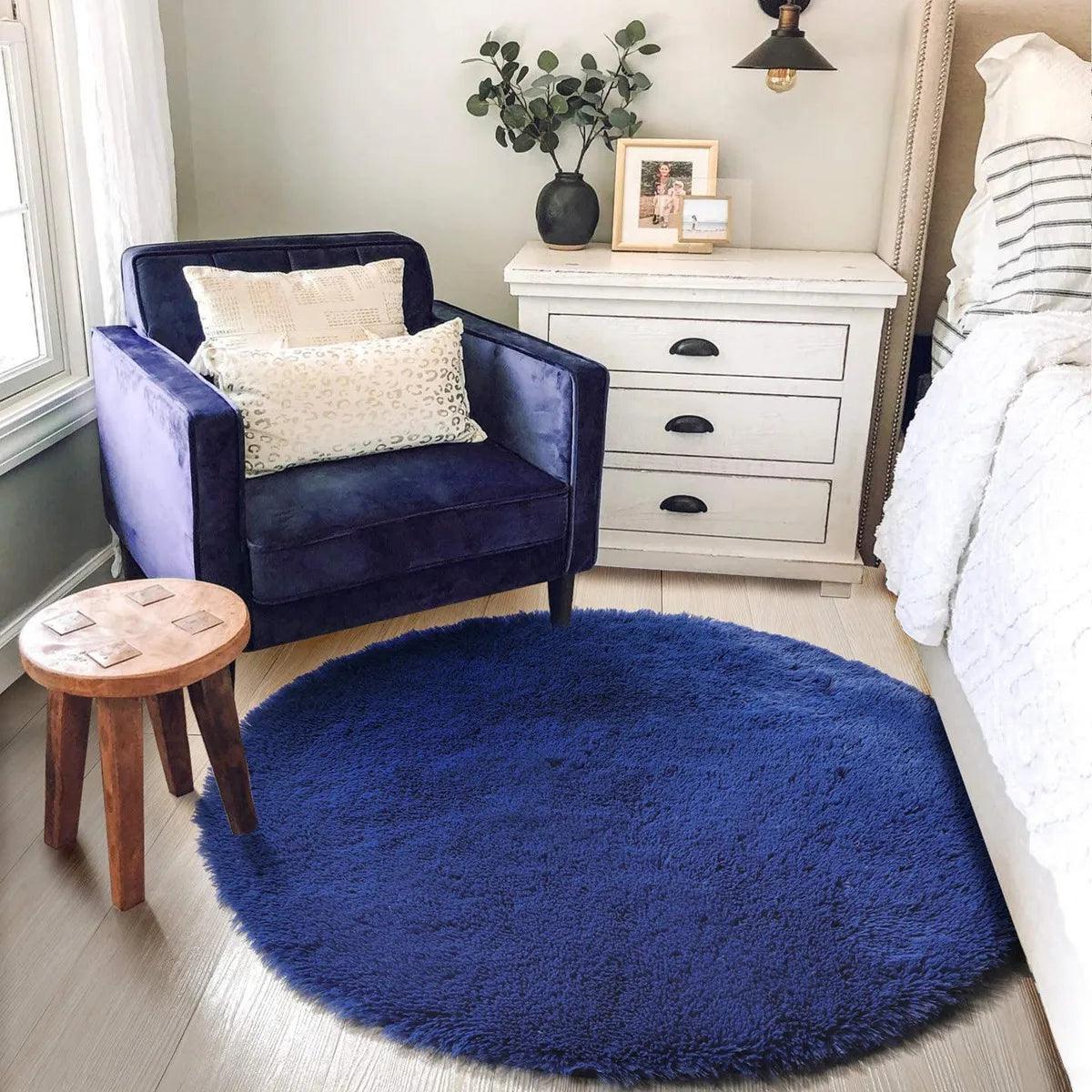 60-160CM Thickened Plush Carpet Be used for Living Room Sofa,Washable,Nordic INS Style Comfortable Soft Fluffy Round Shaggy Rug