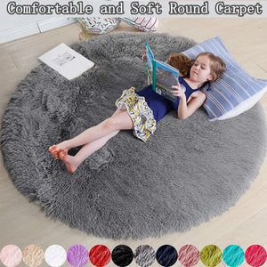 60-160CM Thickened Plush Carpet Be used for Living Room Sofa,Washable,Nordic INS Style Comfortable Soft Fluffy Round Shaggy Rug