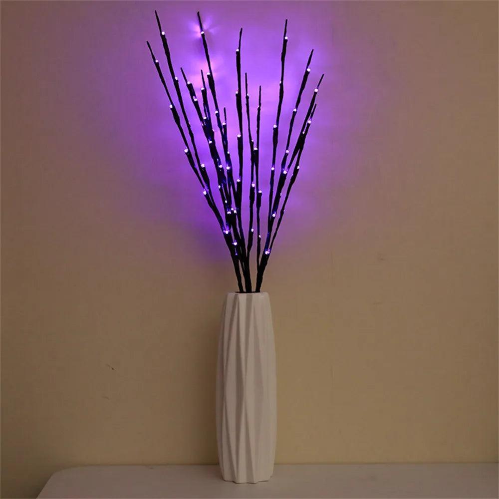 73cm 20 Bulbs LED Willow Branch Lamp Artificial Branch Willow Twig Vase Lights Battery Powered for Wedding Party Fairy DIY Decor