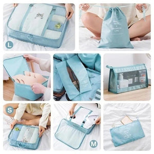 8PCS/Set Organizer Bags for Travel Organizer Bags Accessories Luggage Suitcase Organizer Waterproof Wash Bag Clothes Storage