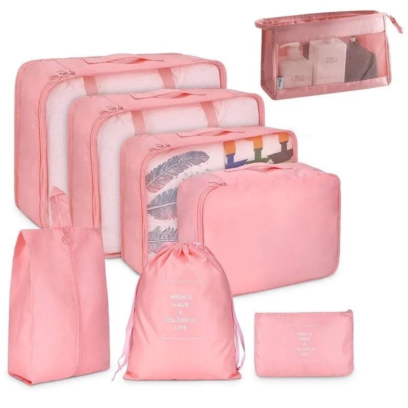 8PCS/Set Organizer Bags for Travel Organizer Bags Accessories Luggage Suitcase Organizer Waterproof Wash Bag Clothes Storage