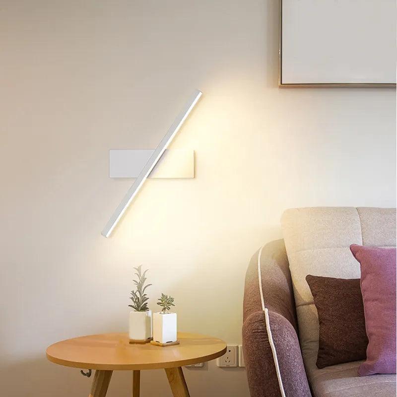 AIFENG LED Wall Lamp Nordic Modern Minimalist Bedroom Bedside Lamp Creative Staircase Lamp Living Room Rotating Wall Lamp