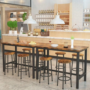 AWQM Bar Table and Chairs Set Industrial Counter Height Pub Table with 4 Chairs Table Set Home Kitchen Breakfast Table,