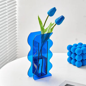 Abstract Design Vase Nordic Home Decor Acrylic Vases Modern Art Living Room Ornaments Cute Table Decoration Aesthetic Flower Pot