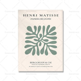 Abstract Matisse Flowers Leaf Nordic Neutral Gallery Posters And Prints Painting Wall Art Canvas Wall Pictures For Living Room