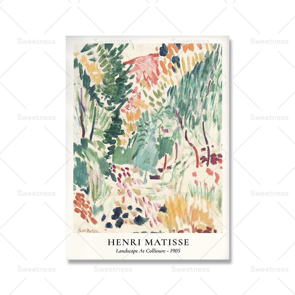 Abstract Matisse Flowers Leaf Nordic Neutral Gallery Posters And Prints Painting Wall Art Canvas Wall Pictures For Living Room