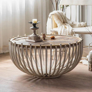 Accent Luxury Coffee Table Nordic End Dressers Round Coffee Makeup Table Salon Console Couch Mesa Redonda Bedroom Furniture